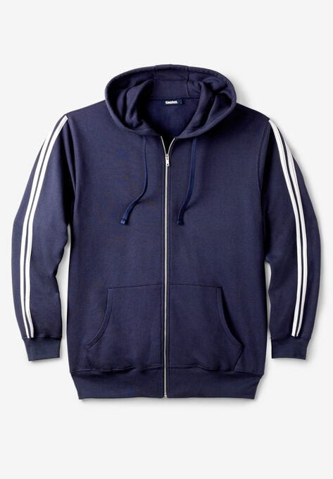 Fleece Jacket with Striped Detail, , hi-res image number null