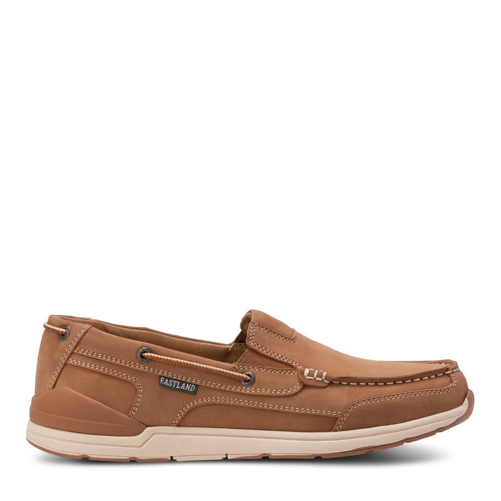Thames Leather Boat Shoe Slip On, TAN, alternate image number 2