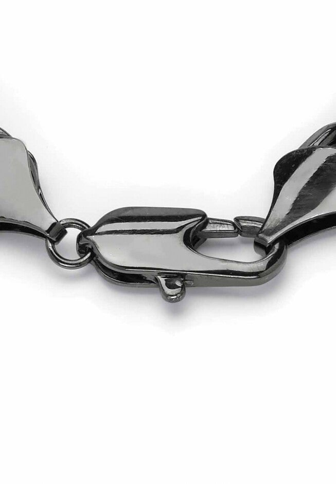 Black Ruthenium-Plated Curb-Link Bracelet 10 inches, , on-hover image number 1