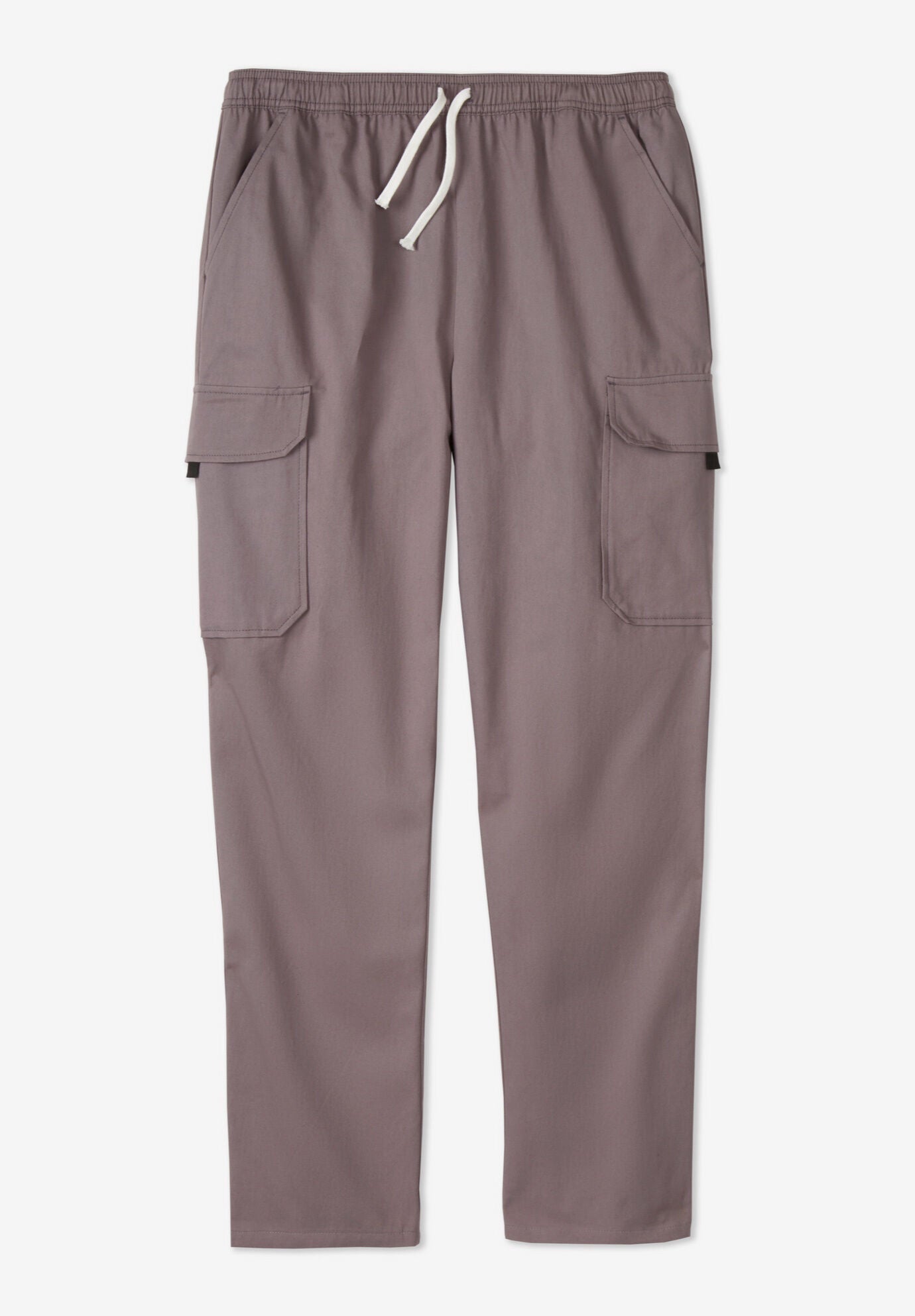 Full Elastic Waist Cargo Pants, SMOKE, hi-res image number 0