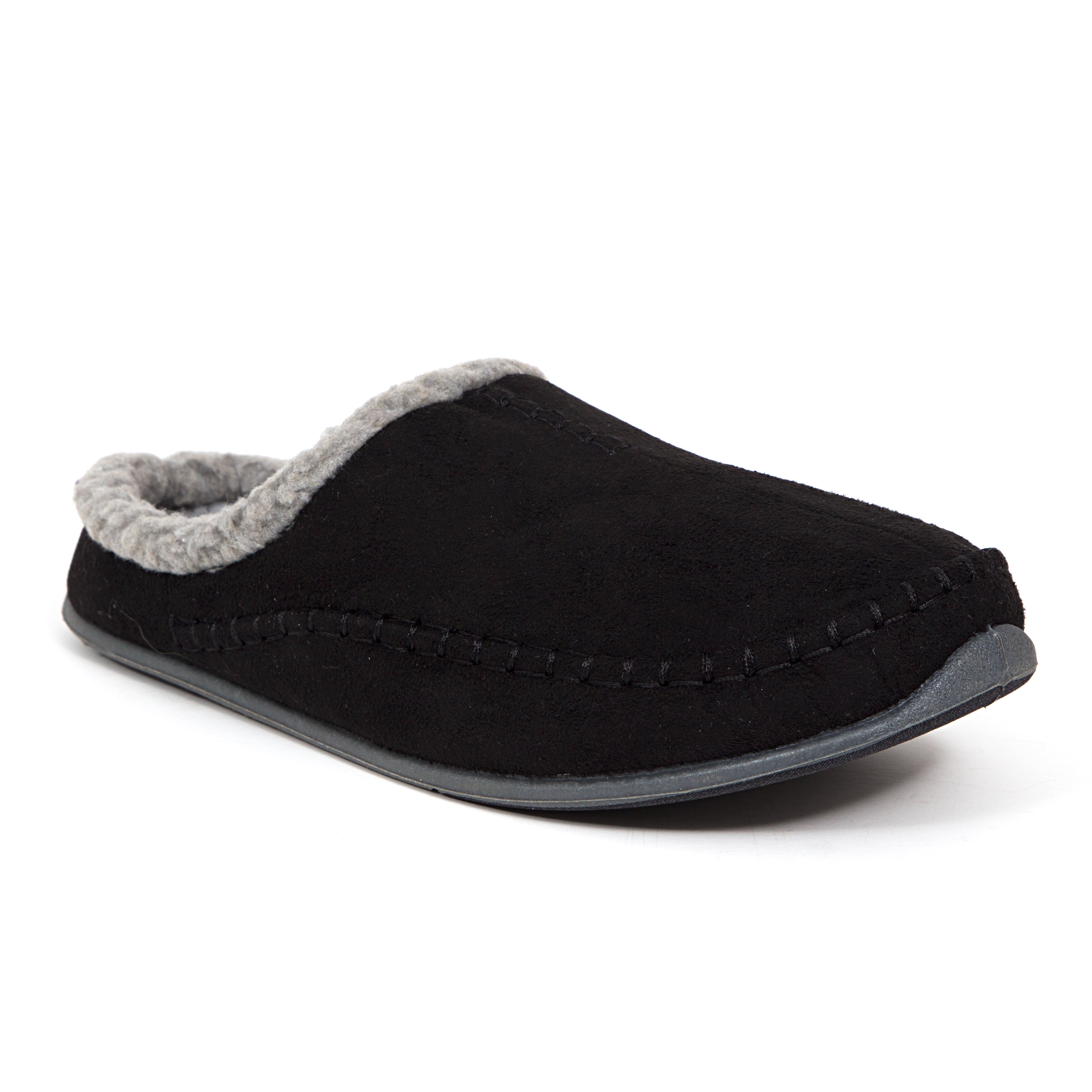 Nordic Microsuede Slippers, BLACK, hi-res image number 0