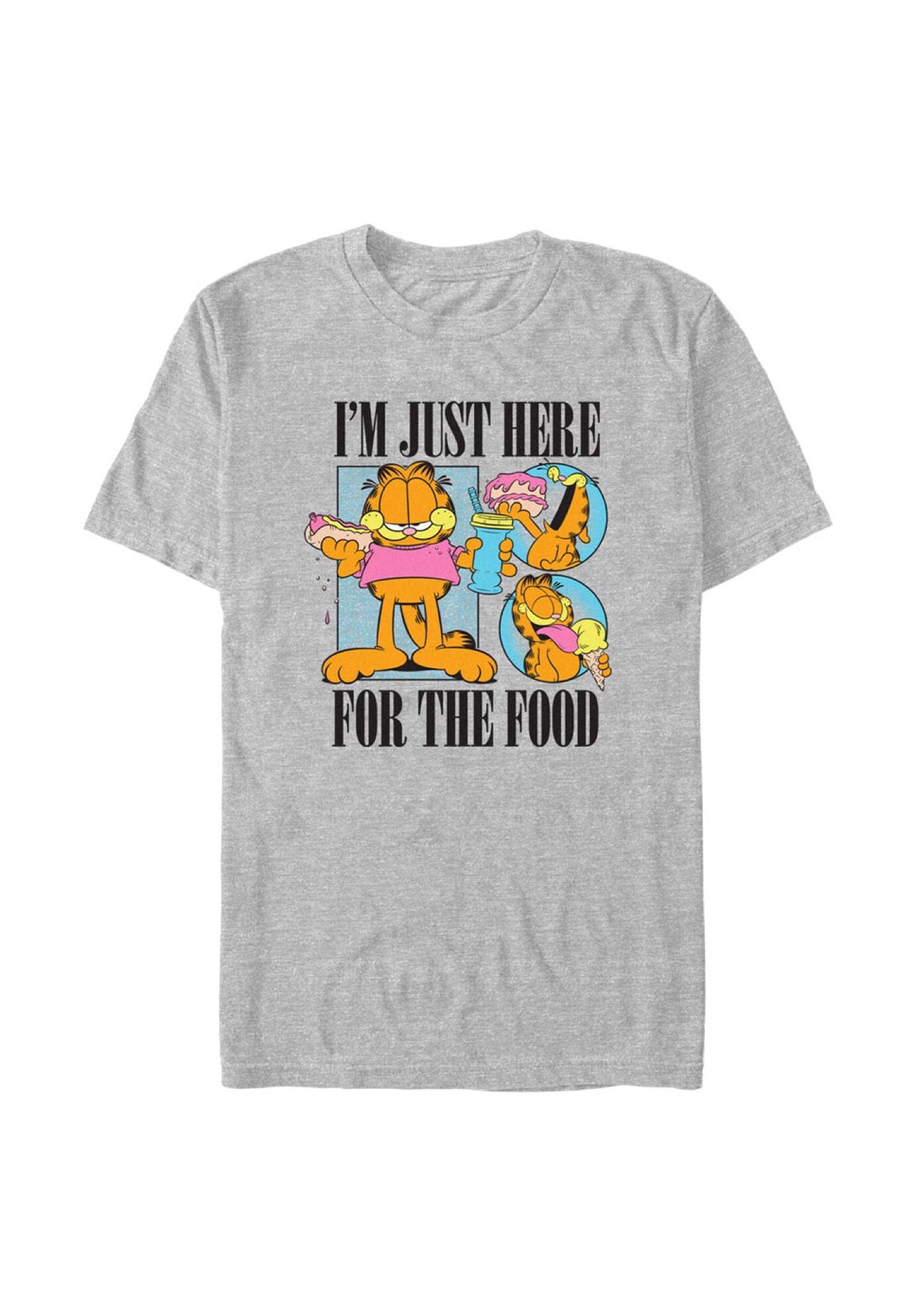 Here For Food Tops & Tees, ATHLETIC HEATHER, hi-res image number 0