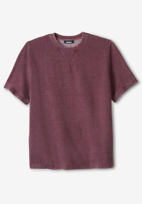 Short-Sleeve Fleece Sweatshirt, BURGUNDY, hi-res image number null
