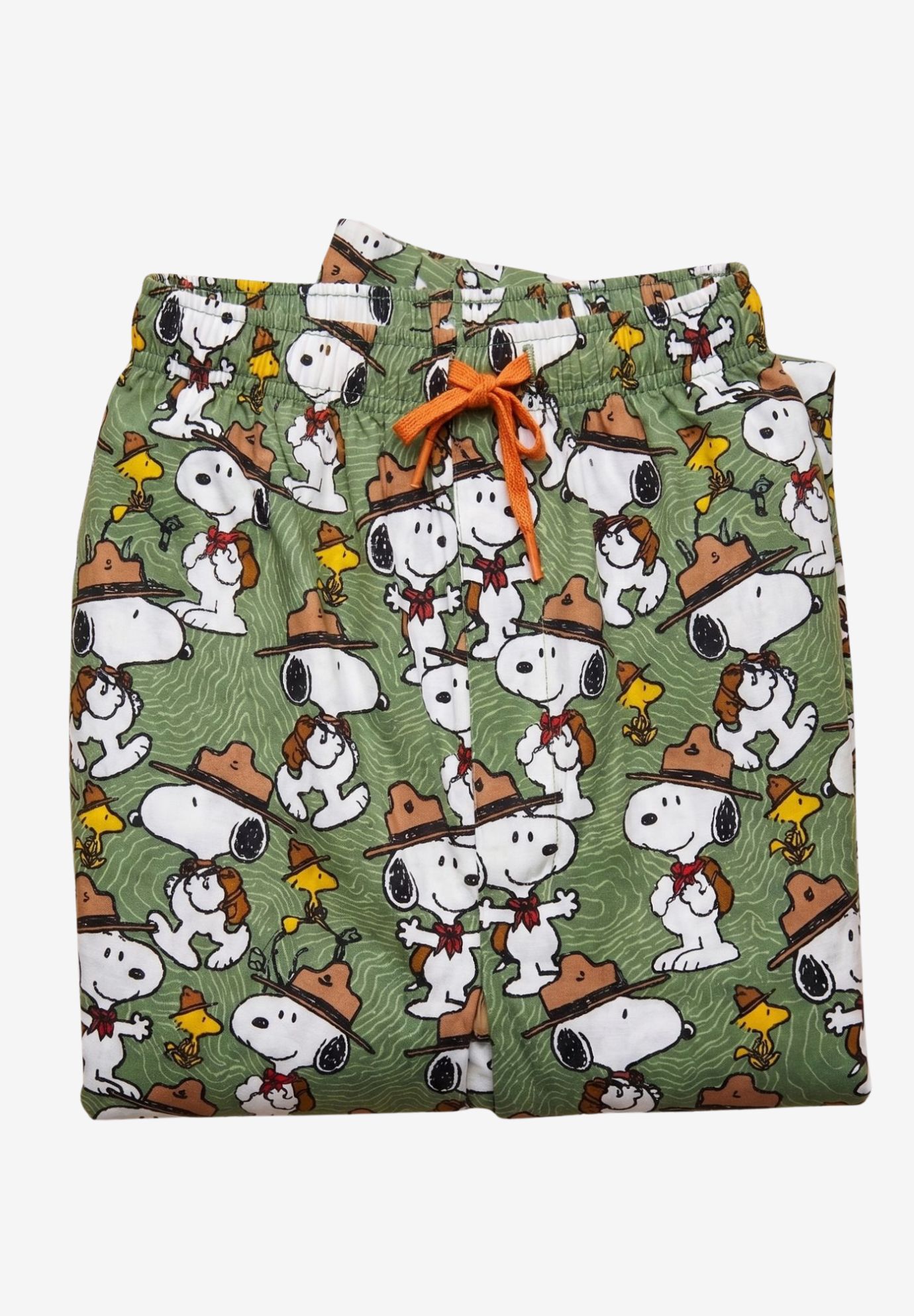 Peanuts Snoopy Pajama Pants Beagle Scout Camping Lounge Wear Sleepwear, GREEN, alternate image number 6