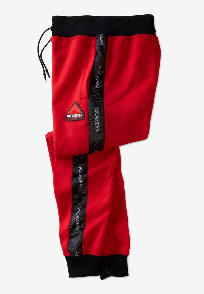 Rocawear® Majesty Knit Jogger Pants, RED, hi-res image number null