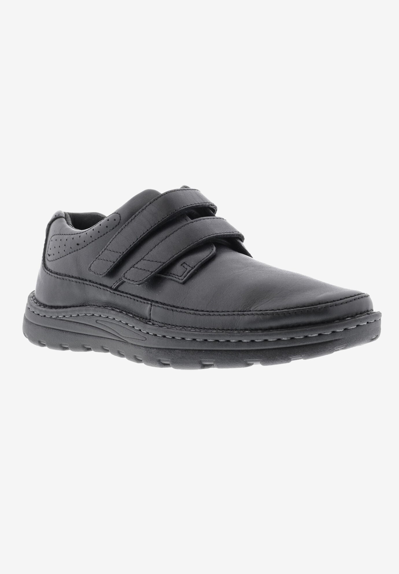 MANSFIELD II Velcro&reg; Strap Shoes, BLACK CALF, hi-res image number 0