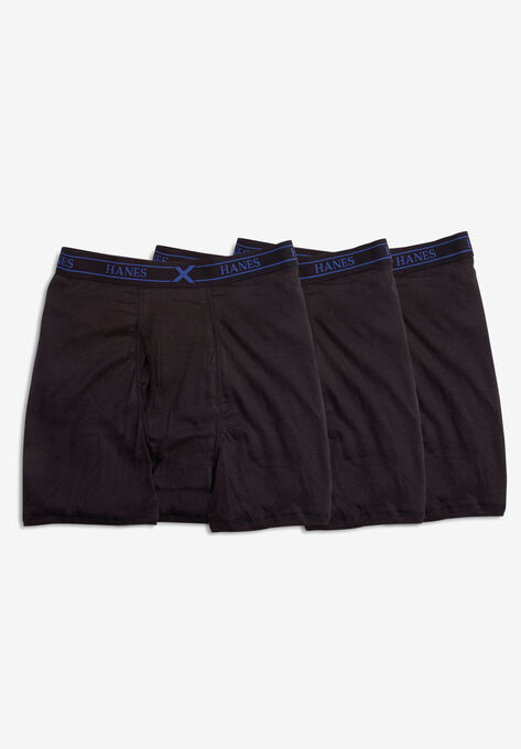 Hanes® X-Temp® Boxer Briefs 3-Pack Underwear, BLACK, hi-res image number null