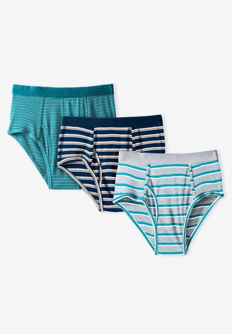 Classic Cotton Briefs 3-Pack, LIGHT TEAL ASSORTED PACK, hi-res image number null
