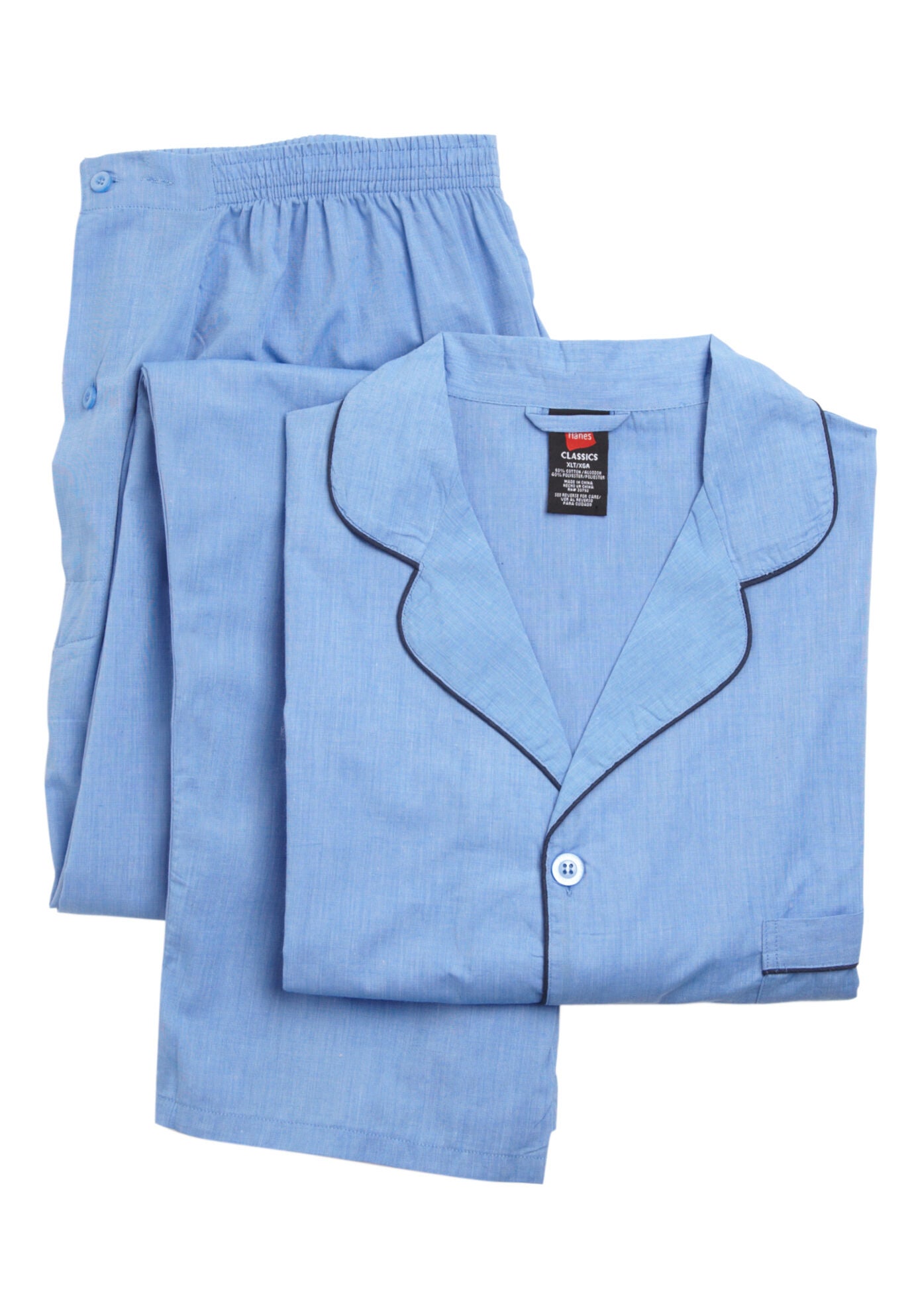 Hanes® Woven Pajamas, MEDIUM BLUE, hi-res image number 0