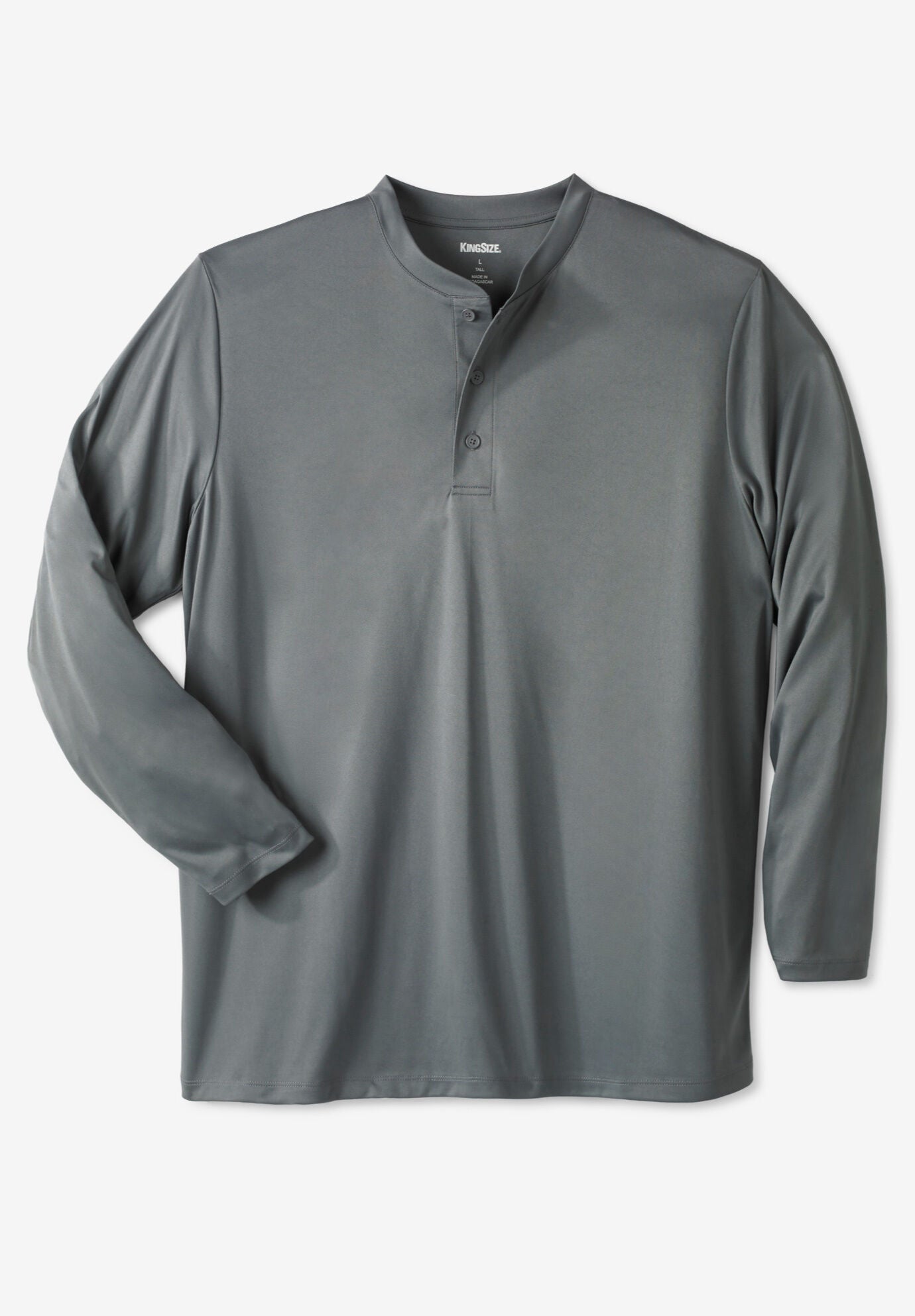 No Sweat Henley, CHARCOAL, hi-res image number 0