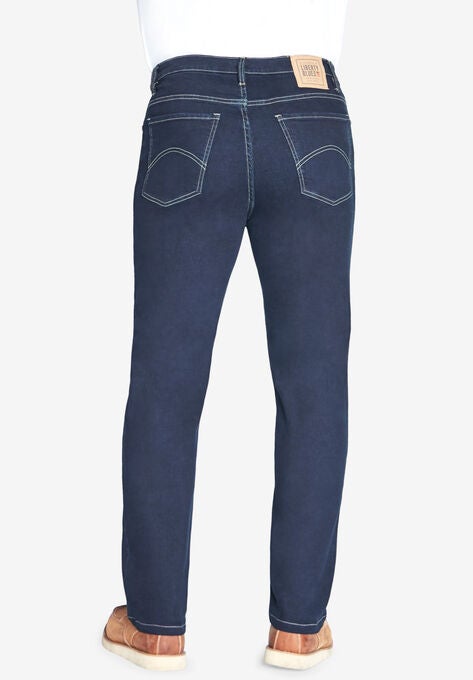 Liberty Blues™ Straight-Fit Stretch 5-Pocket Jeans, , on-hover image number null