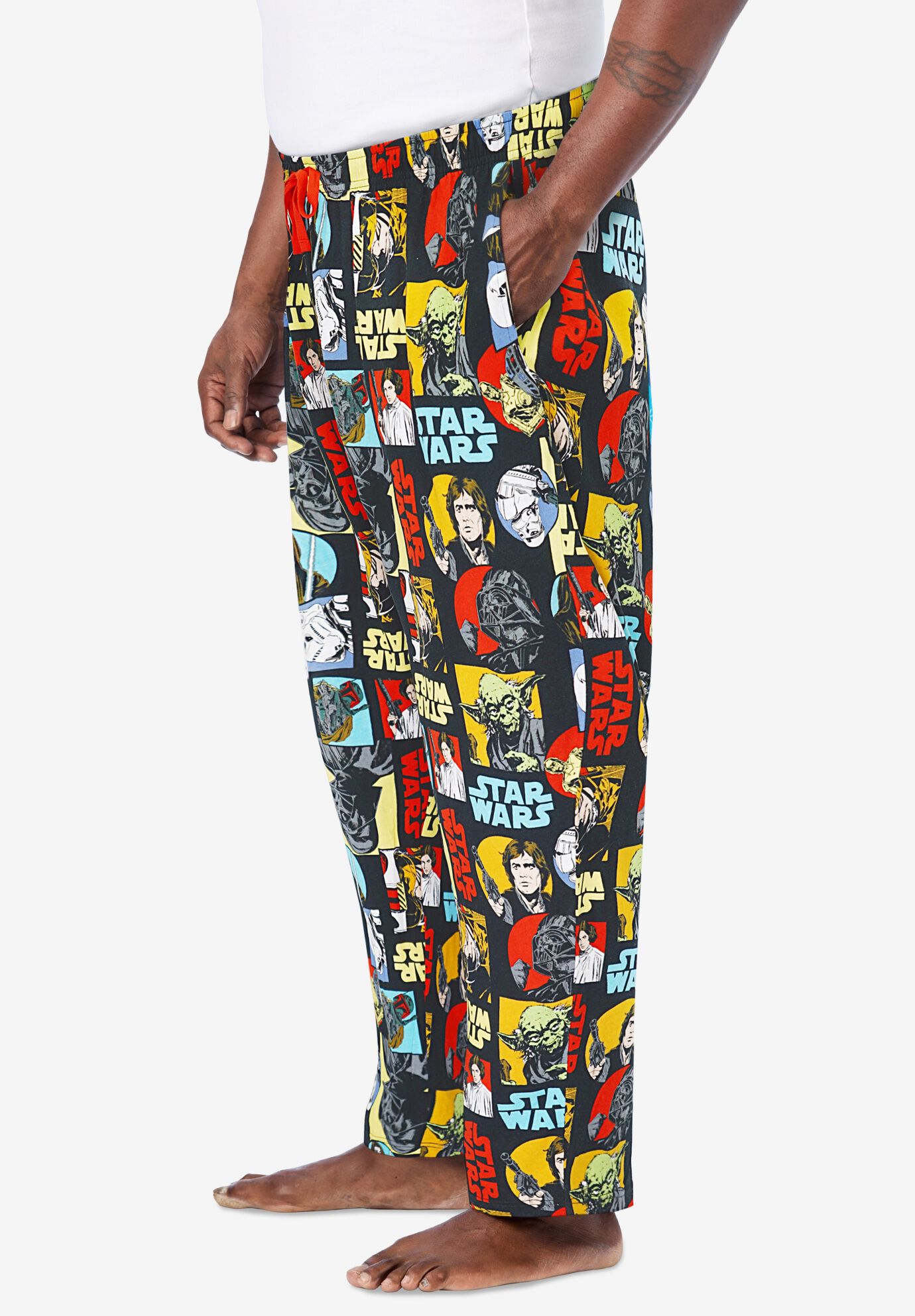 Licensed Novelty Pajama Pants, RETRO STAR WARS, alternate image number 2
