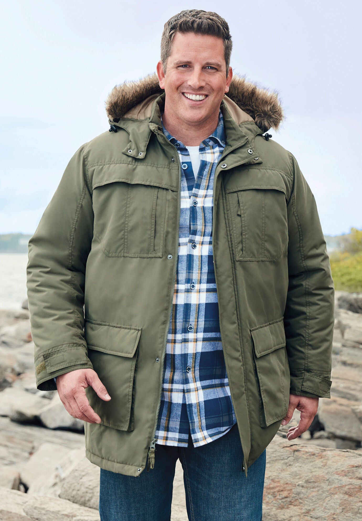 Mens snorkel top parka
