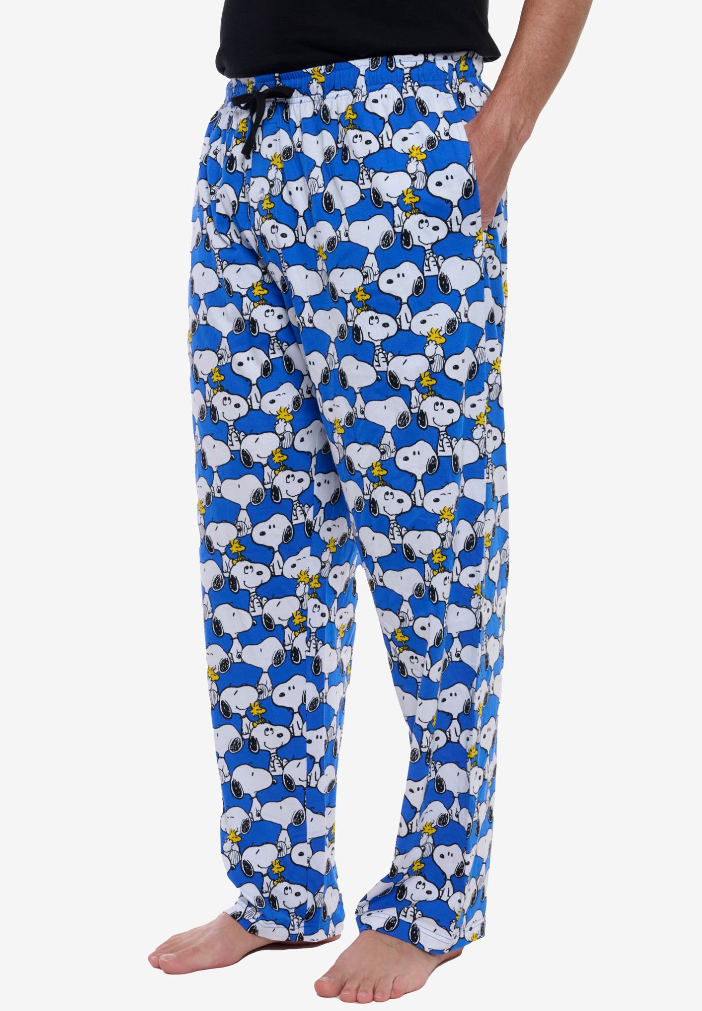 Peanuts Snoopy & Woodstock Pajama Pants Lounge Wear Sleepwear, BLUE, alternate image number 3
