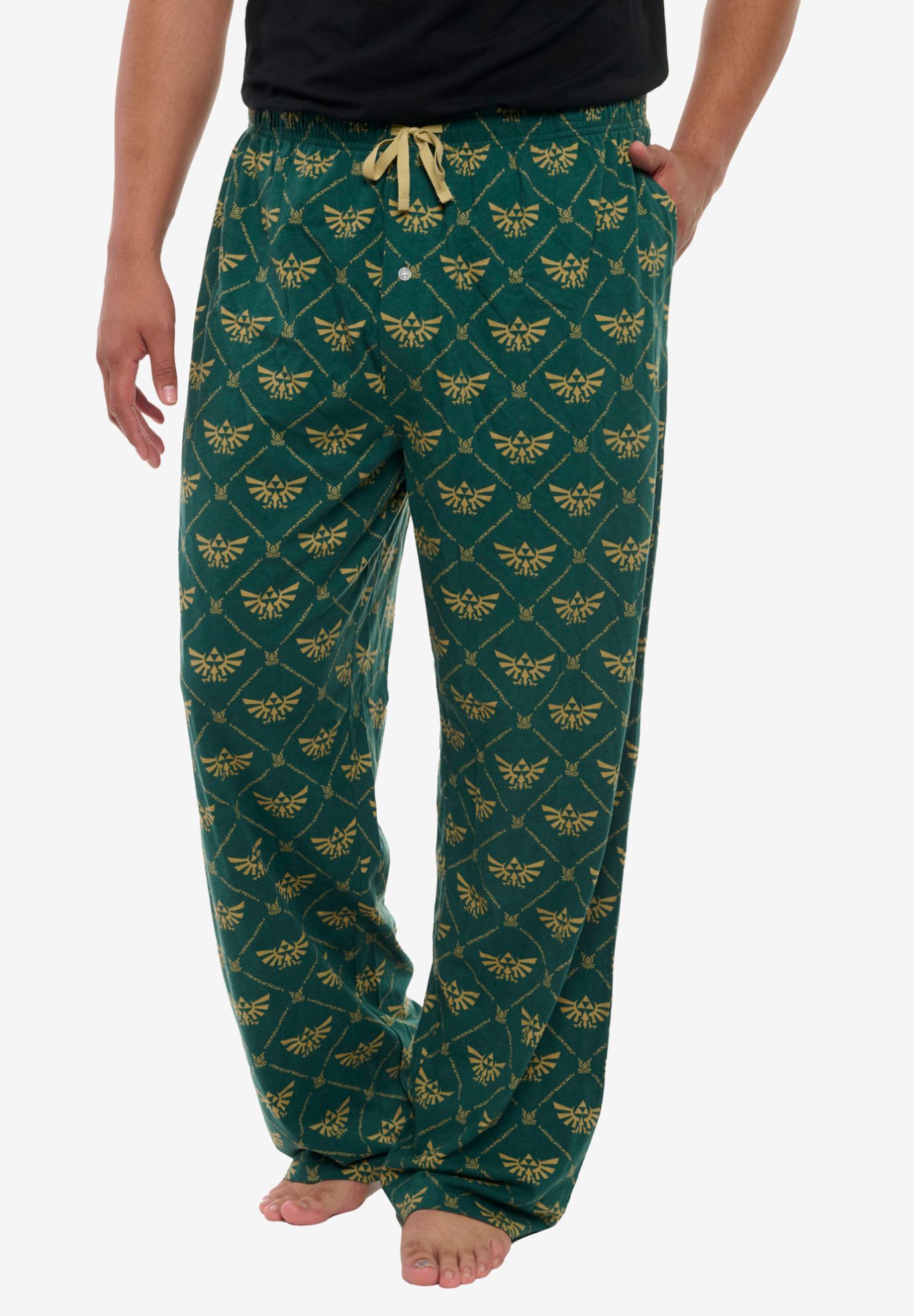 Nintendo Zelda Pajama Pants Lounge Wear Sleepwear, GREEN, alternate image number 3