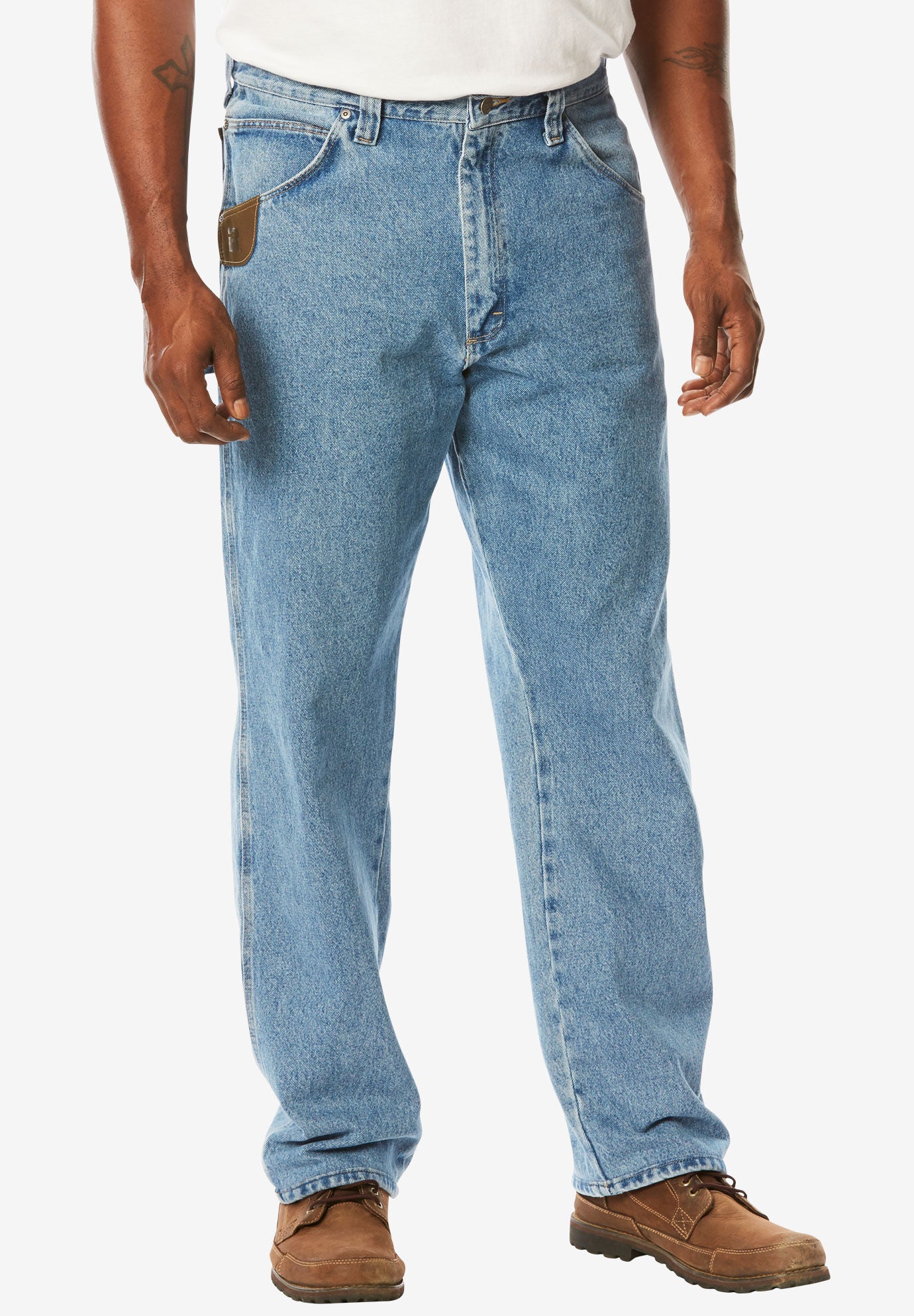 Wrangler&reg; Riggs Workwear Denim Ripstop Carpenter Jeans, VINTAGE INDIGO, hi-res image number 0