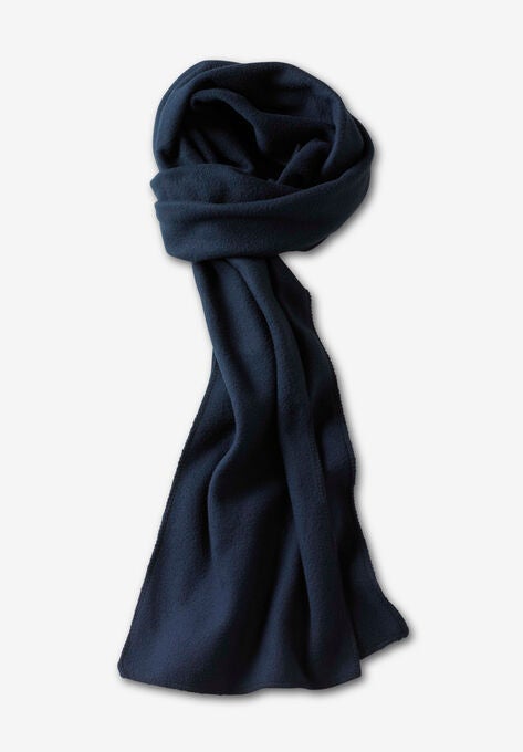 Extra Long Fleece Scarf, NAVY, hi-res image number null