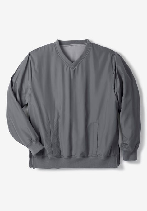 Pullover V-Neck Windbreaker, STEEL, hi-res image number null