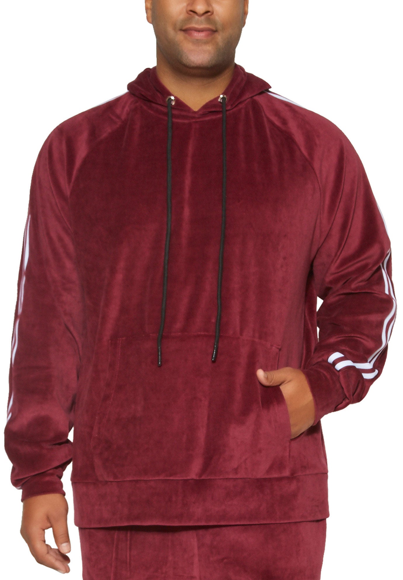 Burgundy velour sales hoodie