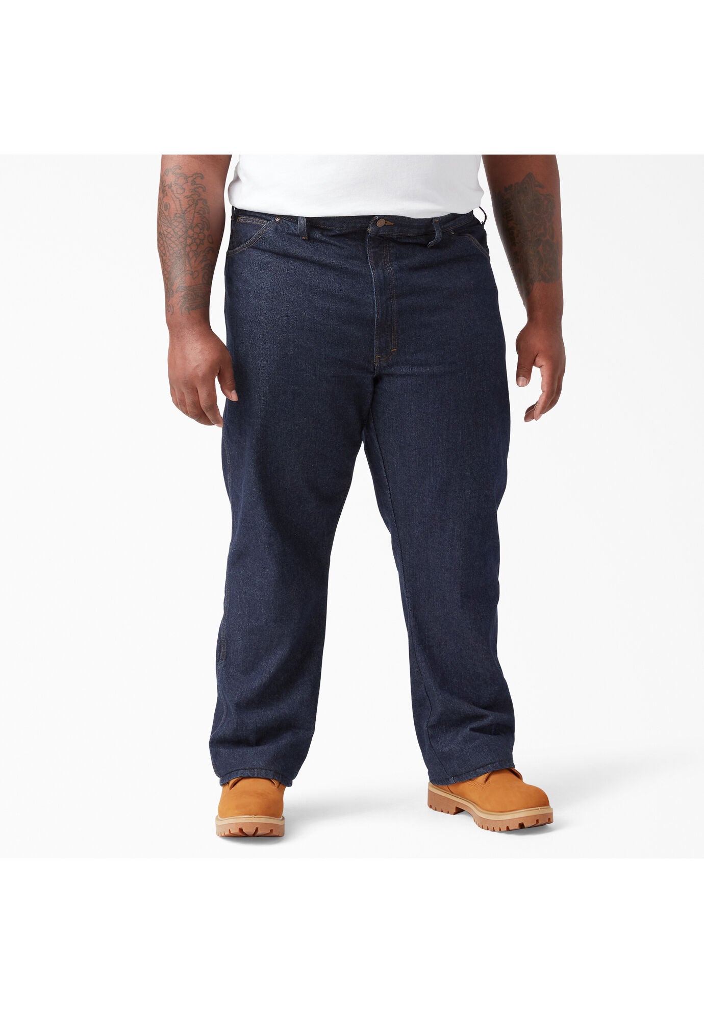 Regular Straight Fit Jeans, RINSED INDIGO BLUE, hi-res image number 0