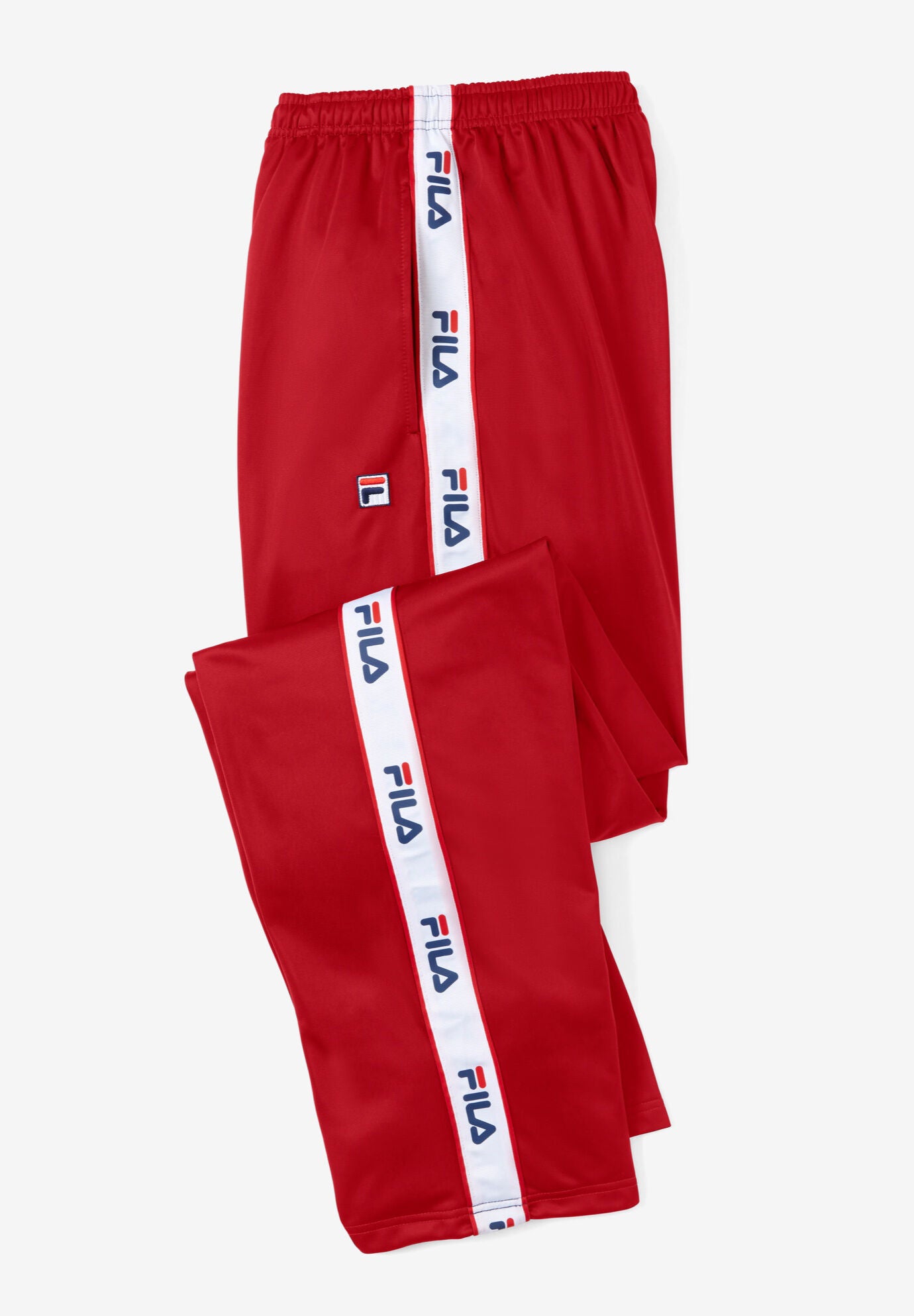 Fila® Logo Track Pants - Relaxed Fit, Red | King Size