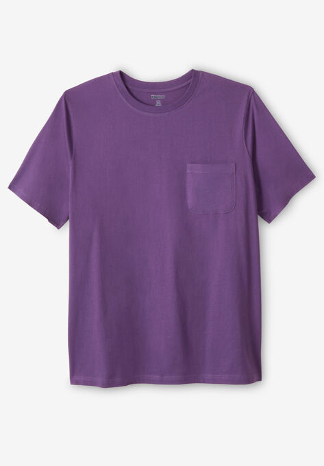 Shrink-Less™ Lightweight Pocket Crewneck T-Shirt, VINTAGE PURPLE, hi-res image number null