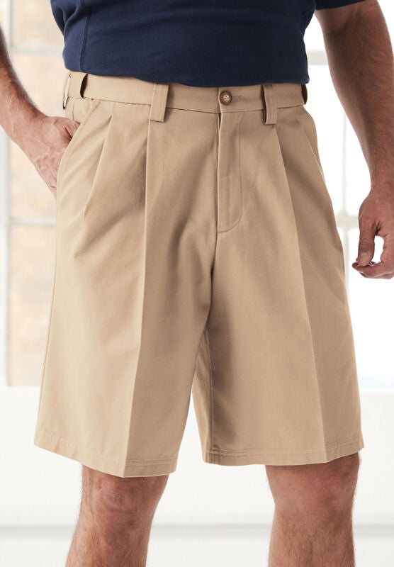 Roundtree & Yorke Size 44 EXPANDER WAISTBAND Jean Denim Pleated New Mens Shorts
