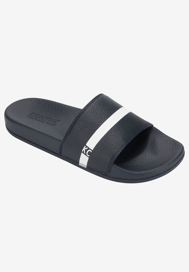 REACTION Kenneth Cole® Big Screen Slide Sandals, NAVY, hi-res image number null