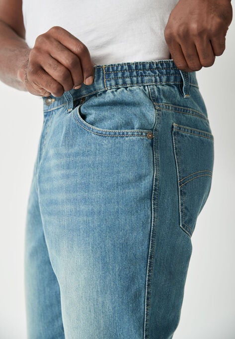 Liberty Blues™ Athletic Fit Side Elastic 5-Pocket Jeans, , alternate image number null
