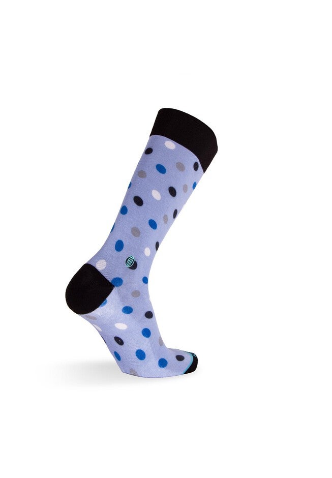 The Blue Danny (Blue Polka Dots) Socks, , on-hover image number 1