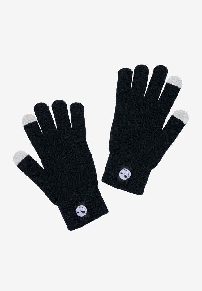 Men's Nightmare Before Christmas Knit Beanie Hat & Touch Screen Gloves  2-Piece Set, BLACK, alternate image number 4
