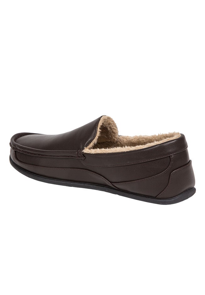 Spun Faux Leather Slippers, , alternate image number null