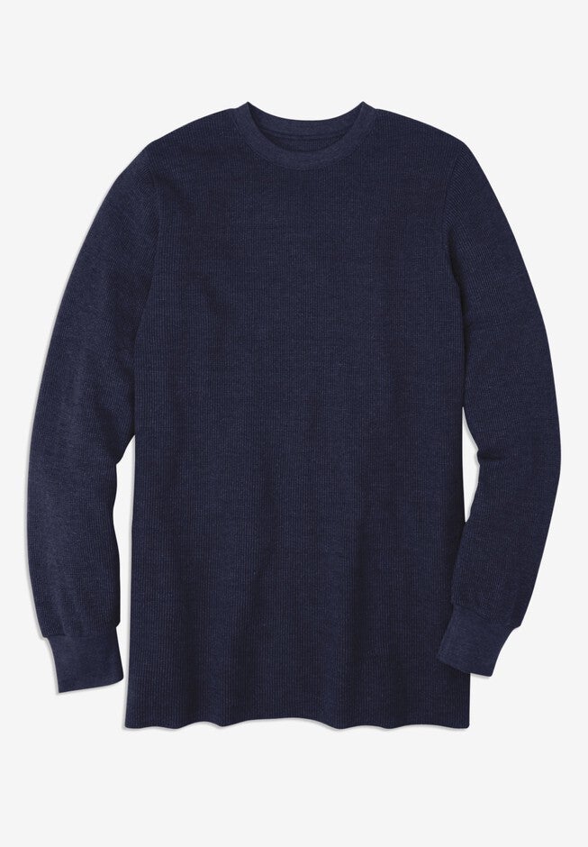 Heavyweight Thermal Underwear Crewneck Tee, NAVY, hi-res image number null