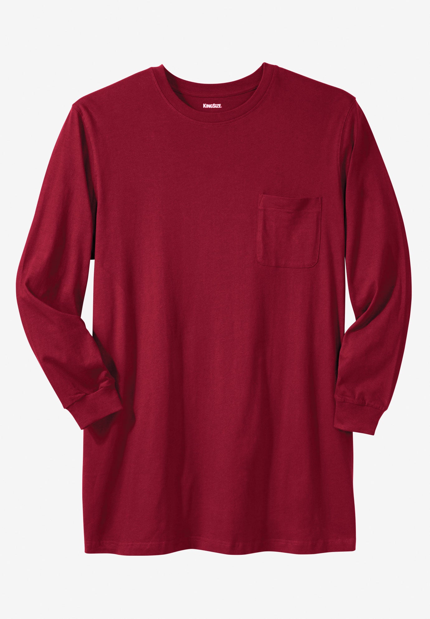 Waffle-Knit Henley Tee with Thermal Texture, Navy | King Size