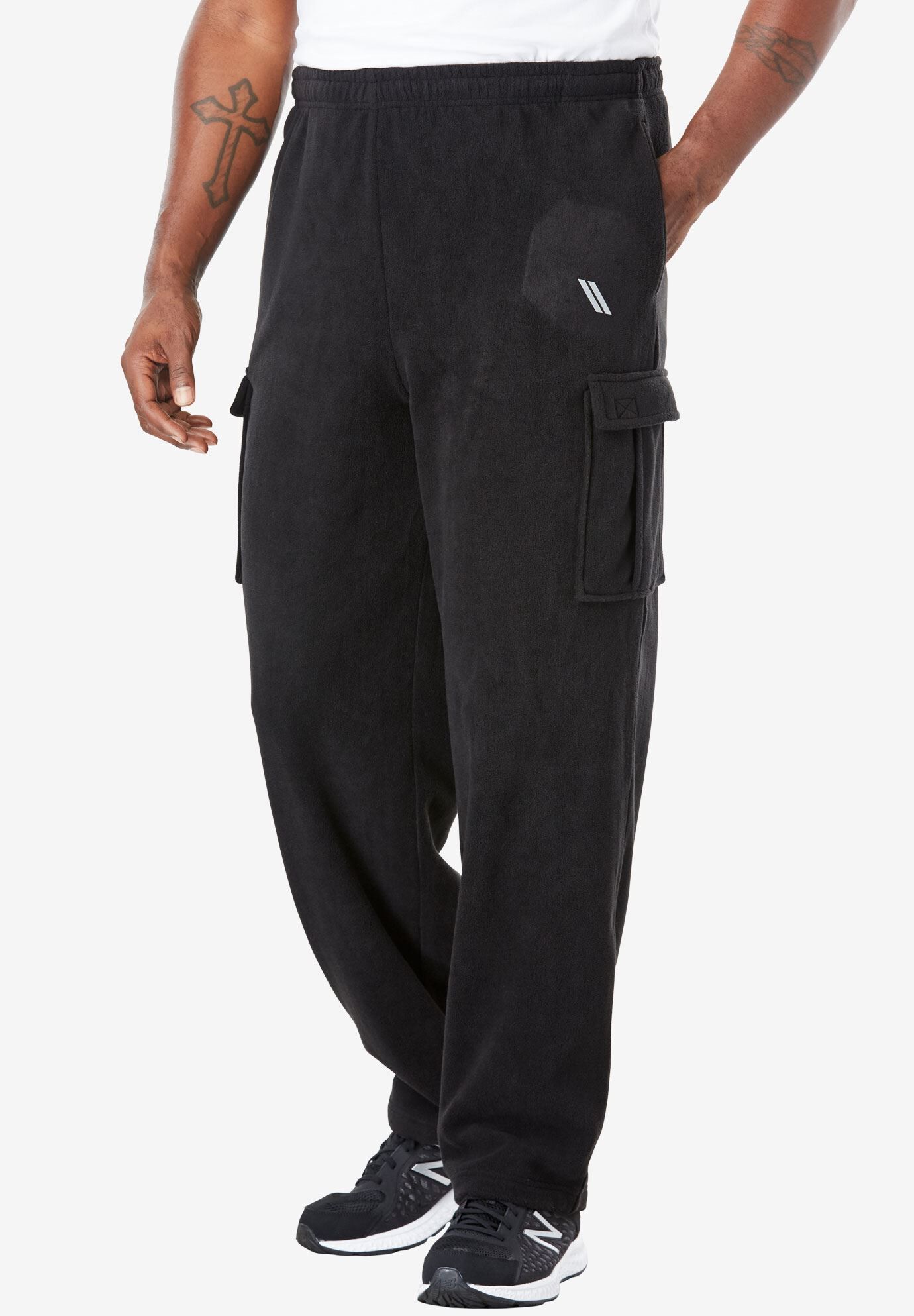 Cargo Fleece Tech Pants by KS Sport&trade;, BLACK, hi-res image number 0