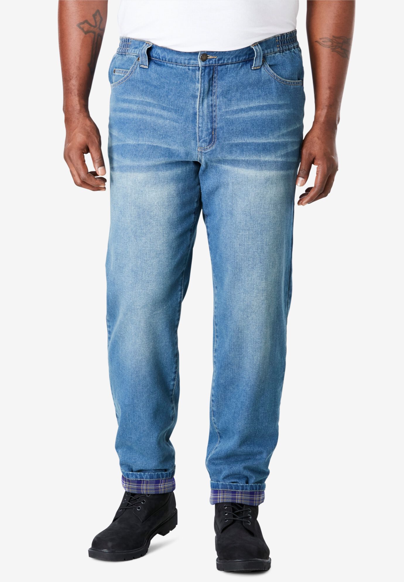 side elastic jeans
