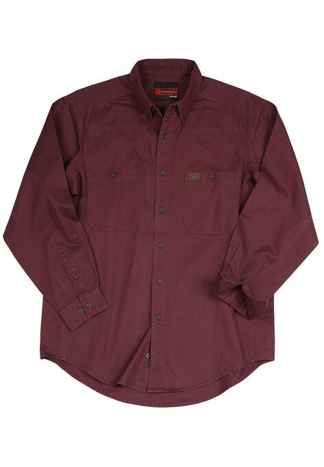 Long-Sleeve Cotton Work Shirt by Wrangler®, , alternate image number null