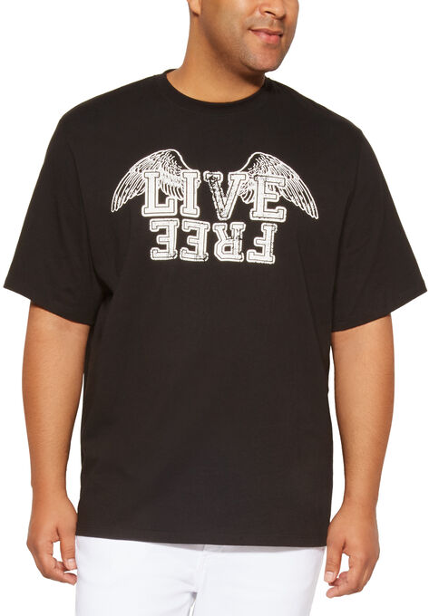 Live Free Print T-Shirt, ONYX, hi-res image number null