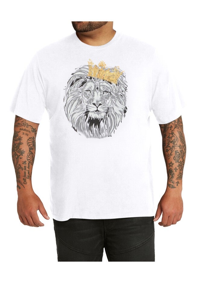 MVP Collections® MVP Logo Lion King Tee, CRYSTAL WHITE, hi-res image number 0