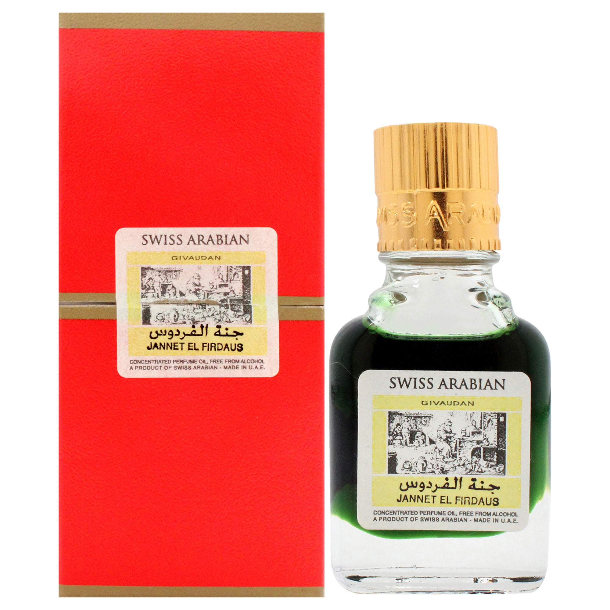 Jannet EL Firdaus Red by Swiss Arabian for Unisex - 0.3 oz Parfum Oil, See Description, hi-res image number 0