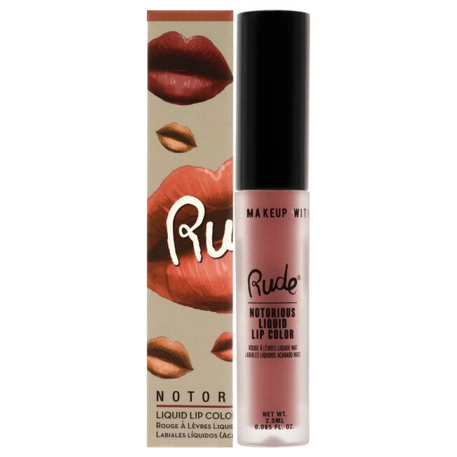 Notorious Rich Long Liquid Lip Color - Obscene Gesture by Rude Cosmetics for Women - 0.1 oz Lip Color, NA, hi-res image number null