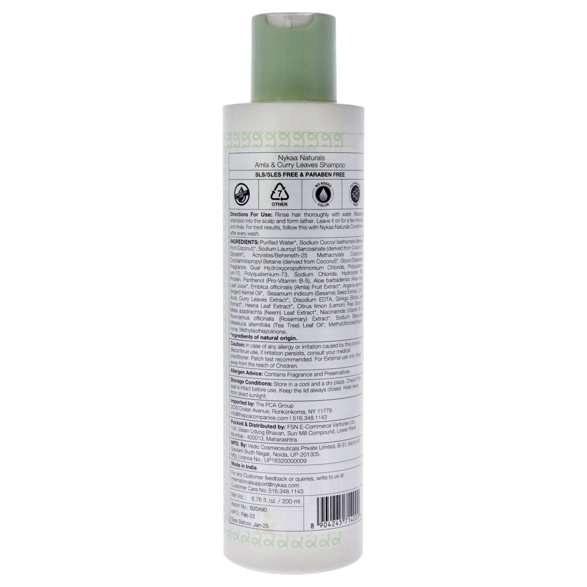 Shampoo - Amla and Curry Leaves by Nykaa Naturals for Women - 6.76 oz Shampoo, , alternate image number 4