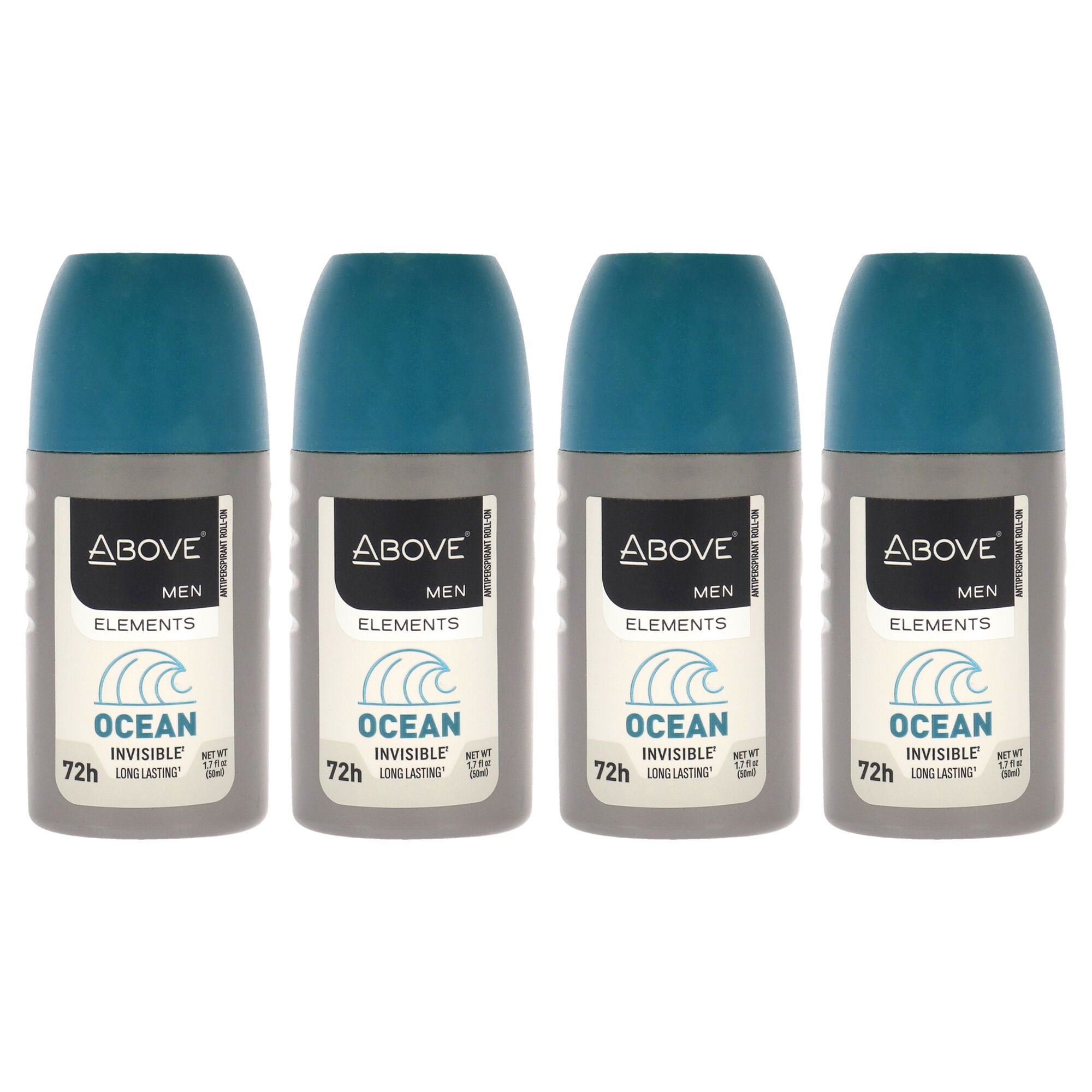 72 Hours Element Antiperspirant Deodorant - Ocean by Above for Men - 1.7 oz Deodorant Roll-On - Pack of 4, See Description, hi-res image number 0