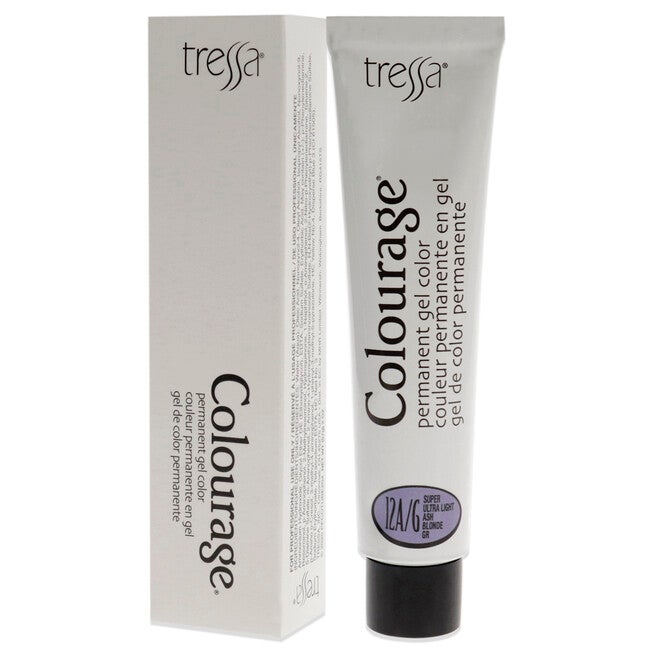 Colourage Permanent Gel Color - 12AG Super Ultra Light Ash Blonde by Tressa for Unisex - 2 oz Hair Color, NA, alternate image number null