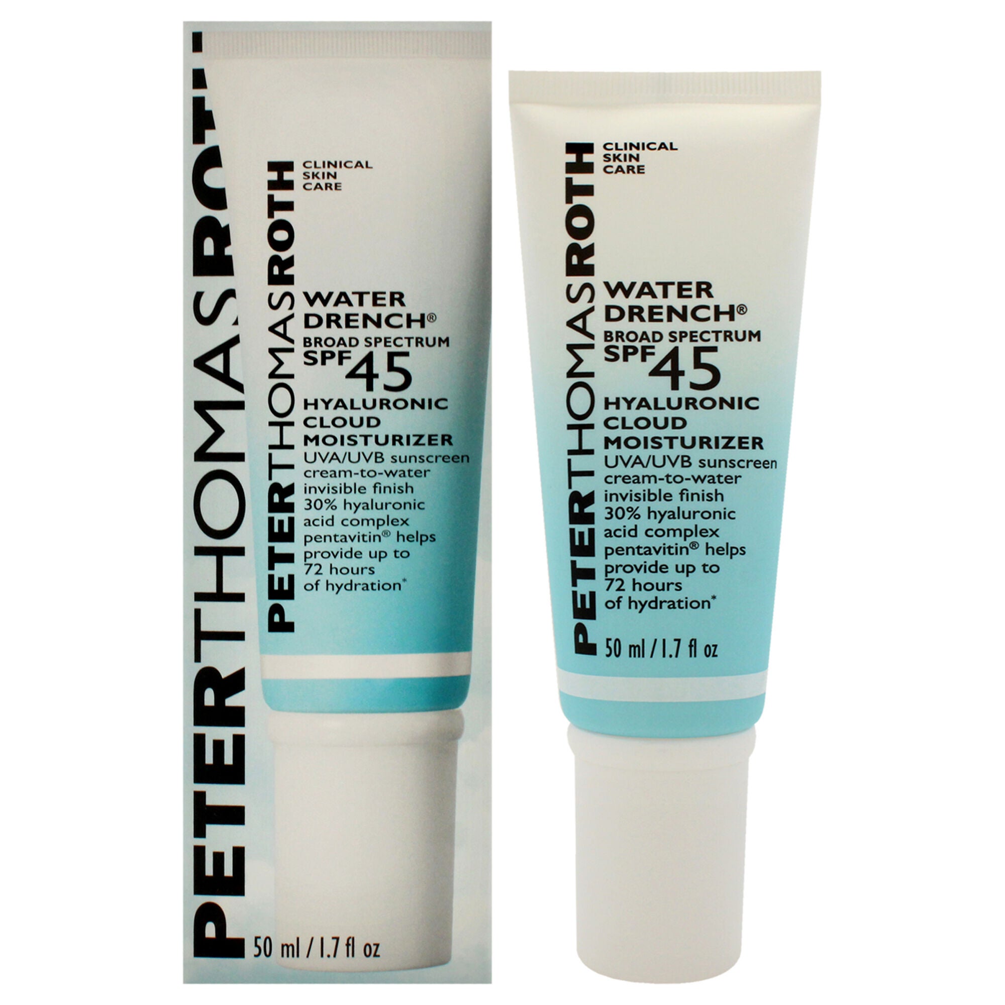 Water Drench Cloud Cream Moisturizer SPF 45 by Peter Thomas Roth for Unisex - 1.7 oz Cream, See Description, hi-res image number 0