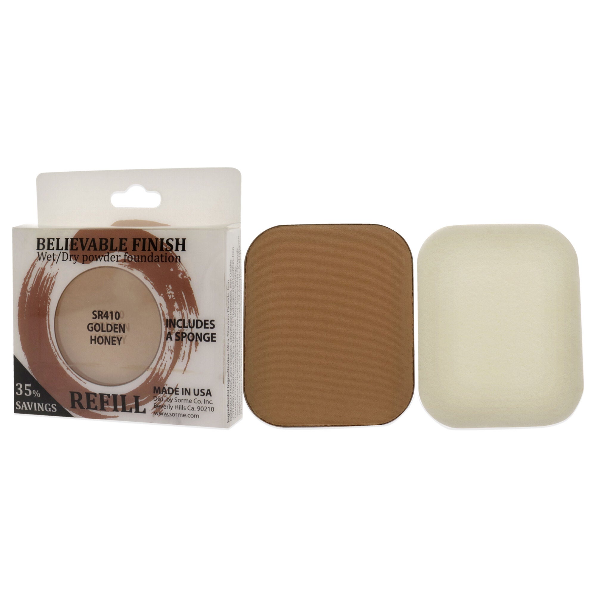 Believable Finish Powder Foundation - Golden Honey by Sorme Cosmetics for Women - 0.23 oz Foundation (Refill), See Description, alternate image number 3