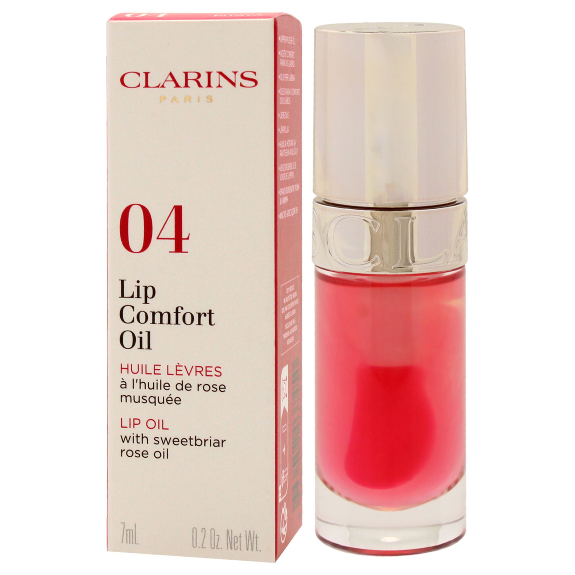 Lip Comfort Oil - 04 Pitaya by Clarins for Women - 0.2 oz Lip Oil, Pink, alternate image number 3