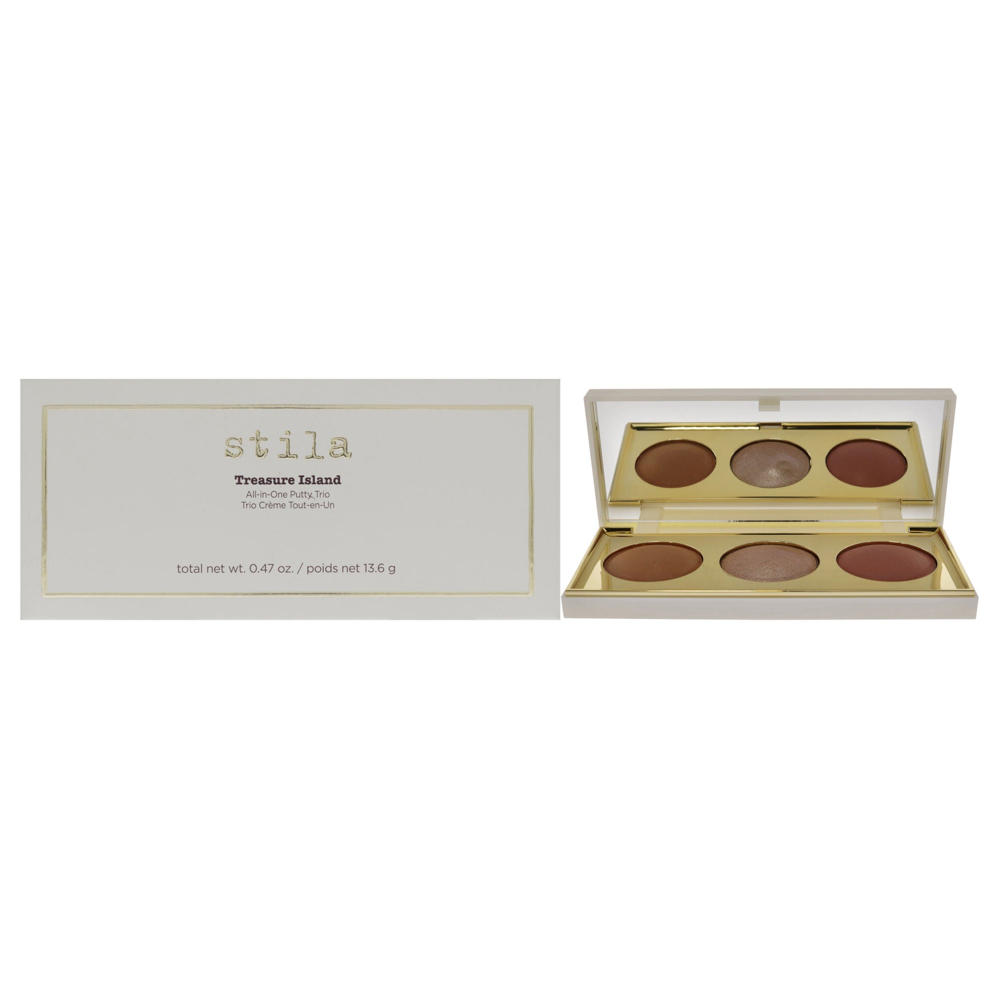 Treasure Island All-in-One Putty Trio Palette by Stila for Women - 0.47 oz Makeup, See Description, hi-res image number 0