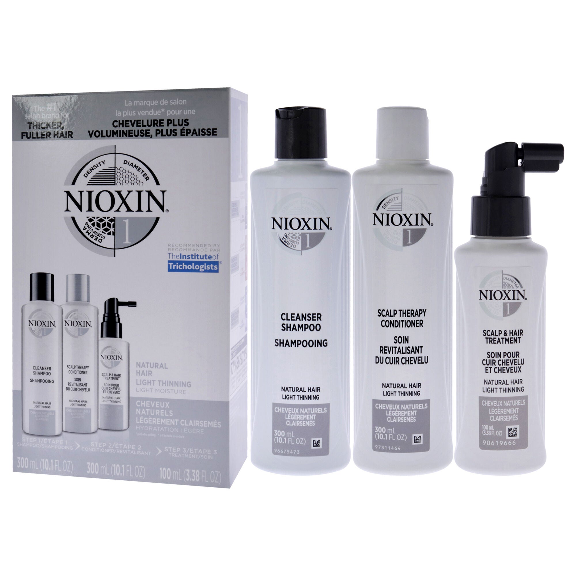 System 1 Kit by Nioxin for Unisex - 3 Pc 10.1oz Cleanser Shampoo, 10.1oz Scalp Therapy Conditioner, 3.38oz Scalp and Hair Treatment, , alternate image number 8