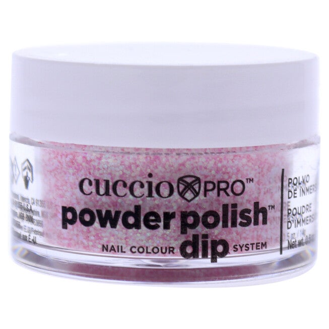 Pro Powder Polish Nail Colour Dip System - Soft Pink Glitter by Cuccio Colour for Women - 0.5 oz Nail Powder, NA, hi-res image number null